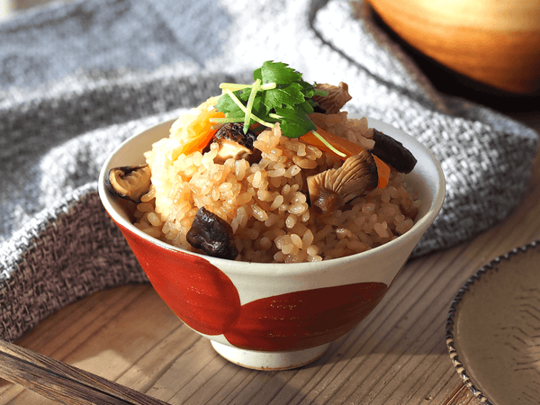 柚子胡椒が香る干し椎茸の炊き込みご飯