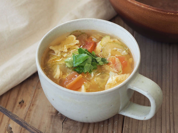 oh!dashiトマトを使ったセロリと卵のトマトスープ / tomato soup